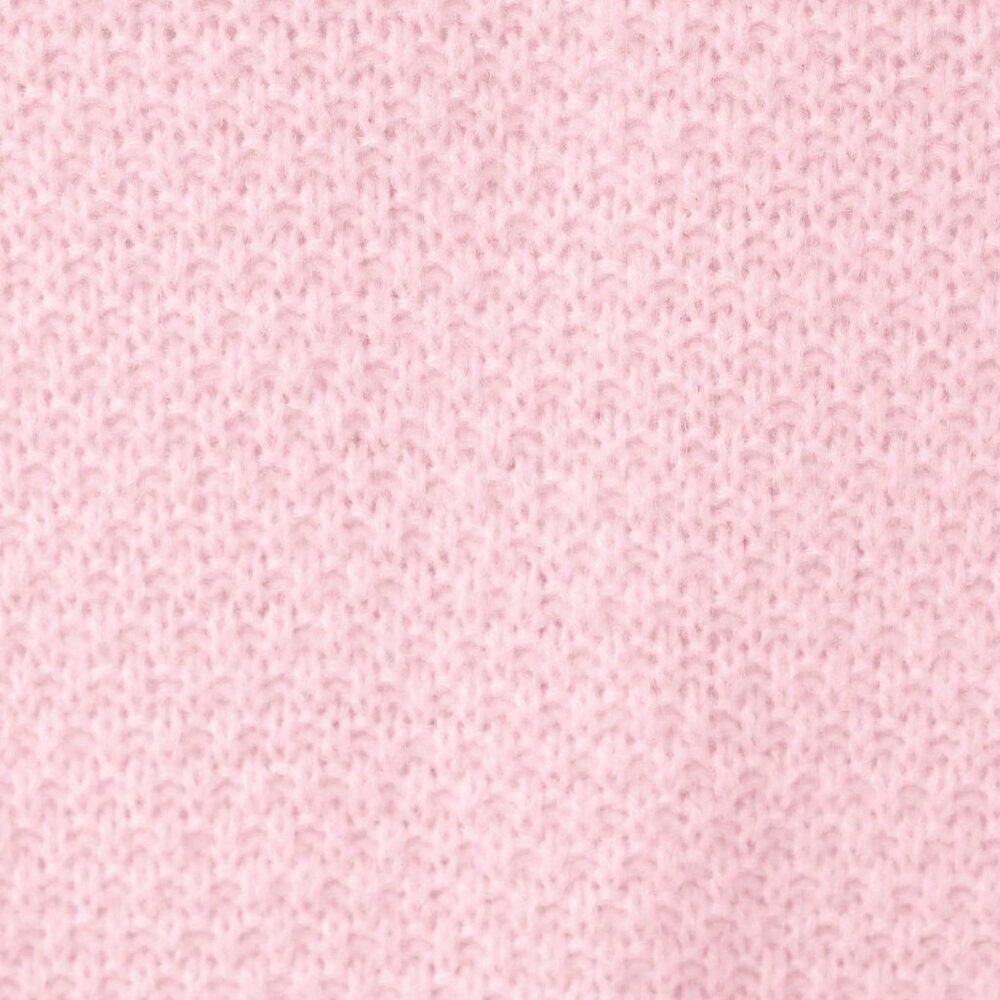 Baby Pink Casual Women's Round Neck Bow Tie Knitted Top - Picture 5 of 7